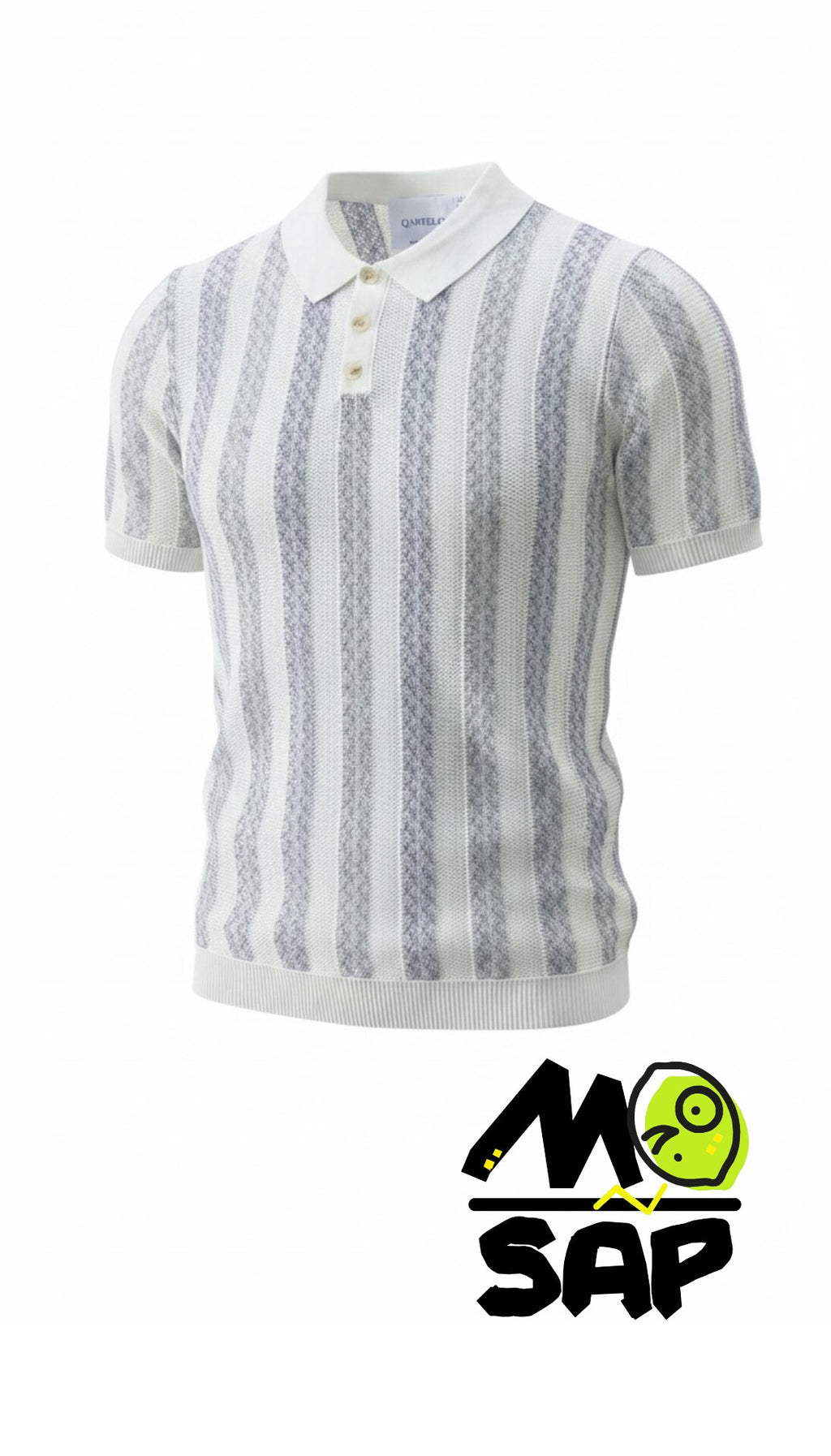 Polo micro-perforé maillé - col boutonné
