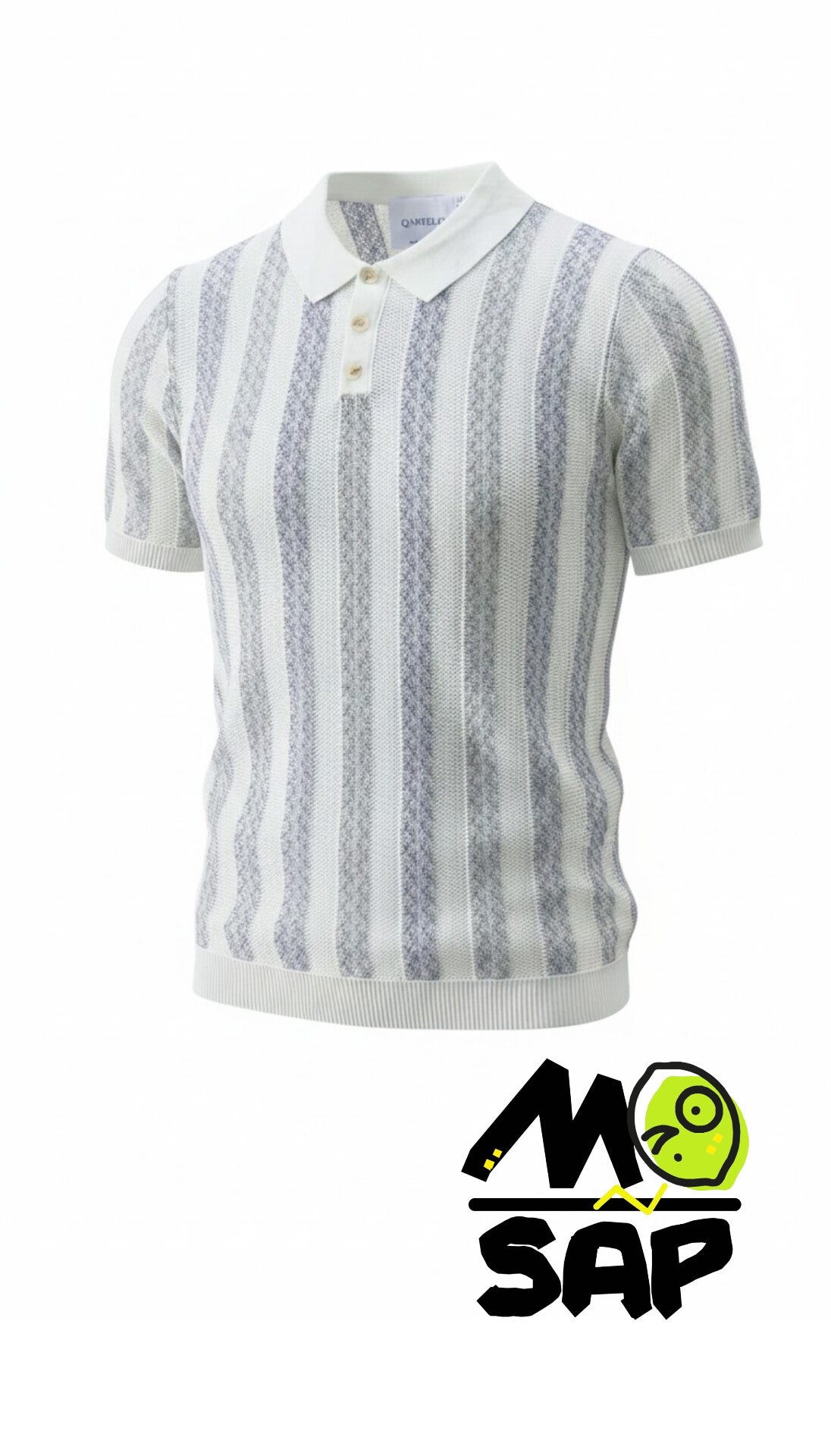 Polo micro-perforé maillé - col boutonné