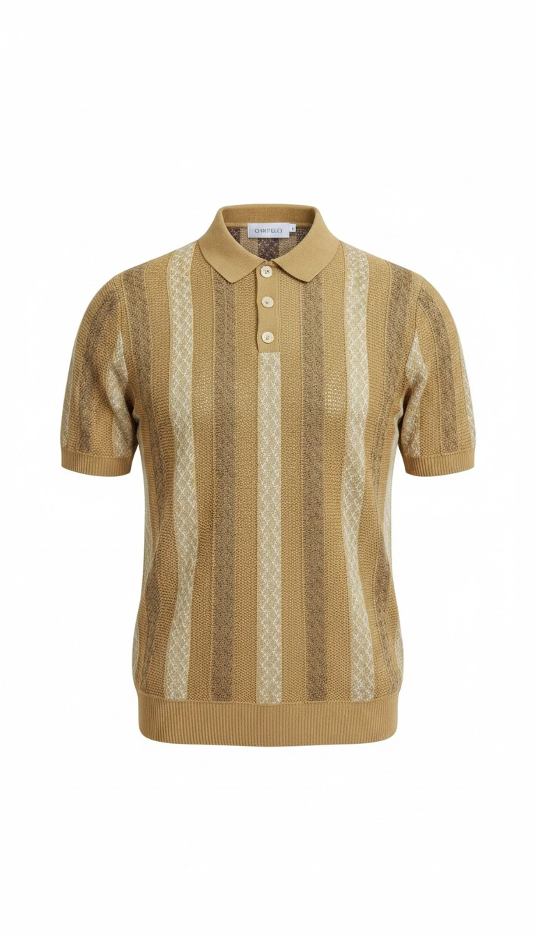 Polo micro-perforé maillé - col boutonné